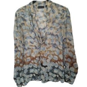 New York & Company Sheer Printed Blouse (8)